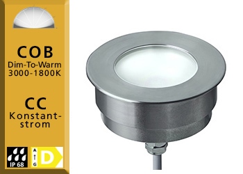 LED SHINE II IP68 in breitstrahlend und Dim-To-Warm, begehbar